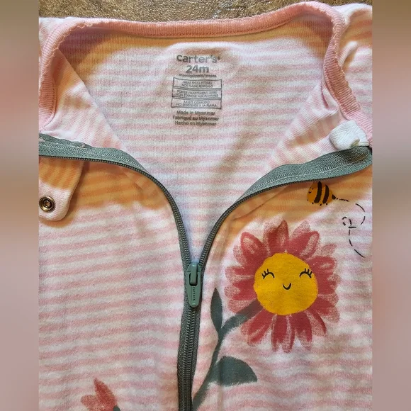 Carter's Full Zip Pajamas 24 months - Picture 9 of 13